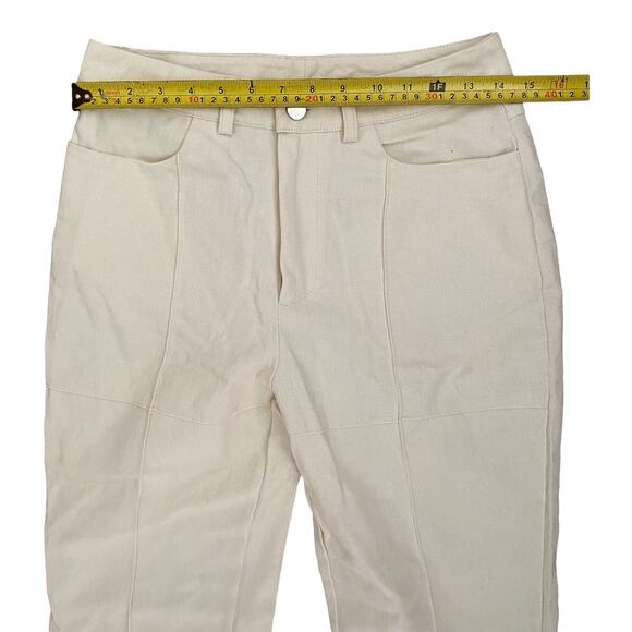 Cider Cotton Off White Cream Blocked Denim Jeans Size Small - Picture 4 of 4